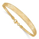 10K Yellow Gold Stretch Mesh Graduated Bracelet - 7 in.