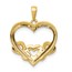 10K Yellow Gold Three Smaller Hearts Pendant