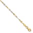 10K Yellow Gold Two-Tone Anklet - 10 in.