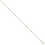 10K Yellow Gold Two-tone CZ 9in Plus Anklet - 9 in.