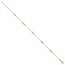 10K Yellow Gold Two-tone Infinity Anklet - 9 in.