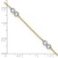 10K Yellow Gold Two-tone Infinity Anklet - 9 in.