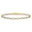 10K Yellow Gold Two-tone Open Link Bracelet - 7.25 in.