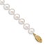 10K Yellow Gold White Near Round Cultured Pearl Necklace - 28 in.