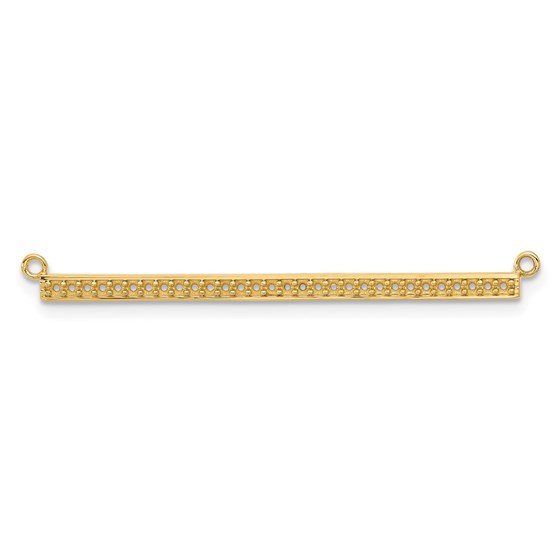 10K Yellow Goldy Bar Necklace w/out Chain Mounting - 18 in. 10K Yellow Goldy Bar Necklace w/out Chain Mounting - 18 in.