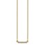 10K Yellow Goldy Diamond Tiny Bar Necklace - 18 in.