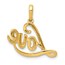10K Yellow w/Rhodium w/Rhodium .02ct. Diamond LOVE Pendant