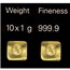 10x 1 gram Gold Bar - Argor-Heraeus (In Assay)