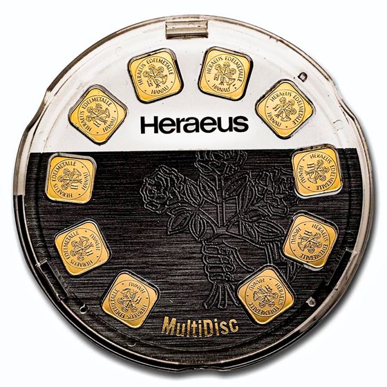 10x 1 gram Gold Bar - Argor-Heraeus MultiDisc (In Assay)