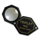 10X Power 20.5 mm Hexagonal Triplet Magnifier