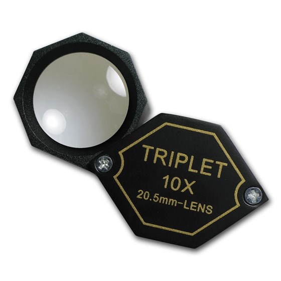 Jeweler's Loupe 20x Magnification Triplet Lens For