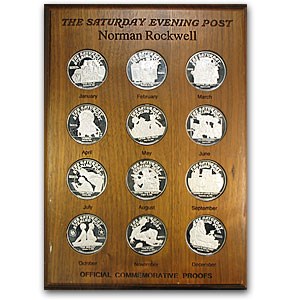 (12) 2 oz Silver Round - Norman Rockwell (Set of 12) (12) 2 oz Silver Round - Norman Rockwell (Set of 12)