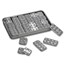 12 oz Silver Building Block Bars - 40-Piece Accessory Set