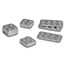 12 oz Silver Building Block Bars - 40-Piece Accessory Set