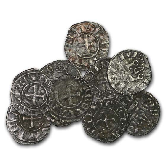 (1200-1400 AD) Frankish Greece Denier Tournois VF (Crusades)