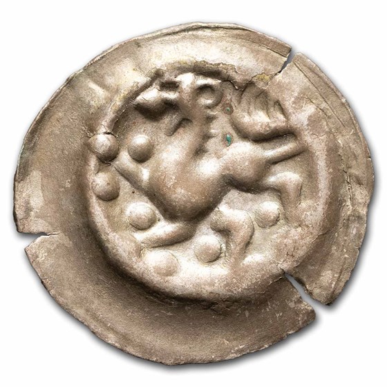 1296-1498 German States Silver Bracteate Rampant Lion 1296-1498 German States Silver Bracteate Rampant Lion