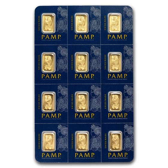 12x1 gram Gold Bar PAMP Suisse Multigram+12 (In Assay) 12x1 gram Gold Bar PAMP Suisse Multigram+12 (In Assay)