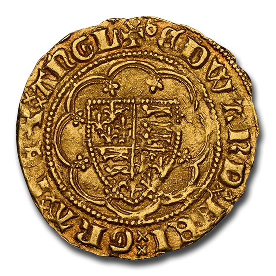 (1356-61) Great Britain Gold 1/4 Noble Edward III MS-65 NGC