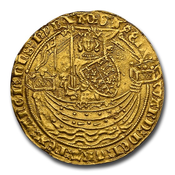 (1361-69) Great Britain Gold Noble Edward III AU-58 NGC (1361-69) Great Britain Gold Noble Edward III AU-58 NGC