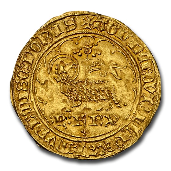 (1380-1422) France Gold Agnel d'Or Charles VI MS-61 NGC (1380-1422) France Gold Agnel d'Or Charles VI MS-61 NGC
