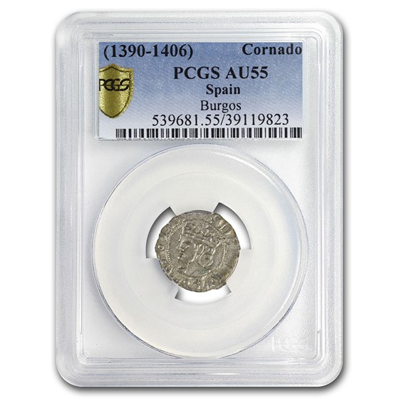 (1390-1406) Kingdom of Castile AR Cornado Henry III AU-55 PCGS
