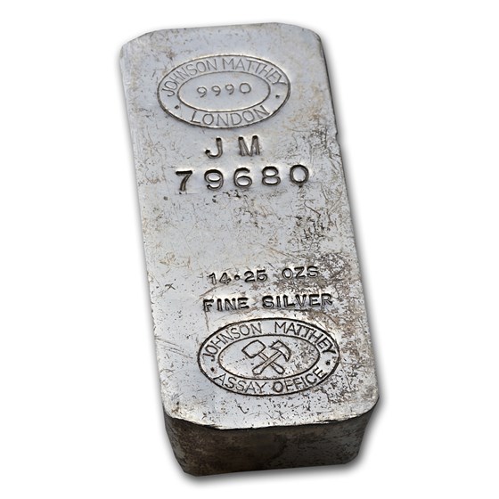 14.25 oz Silver Bar - Johnson Matthey (London) 14.25 oz Silver Bar - Johnson Matthey (London)