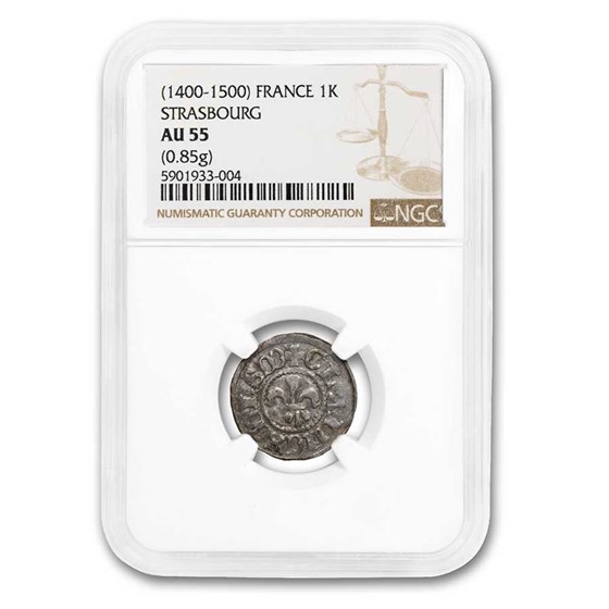 1400-1500 Free City of Strasbourg Silver Kreuzer AU-55 NGC 1400-1500 Free City of Strasbourg Silver Kreuzer AU-55 NGC