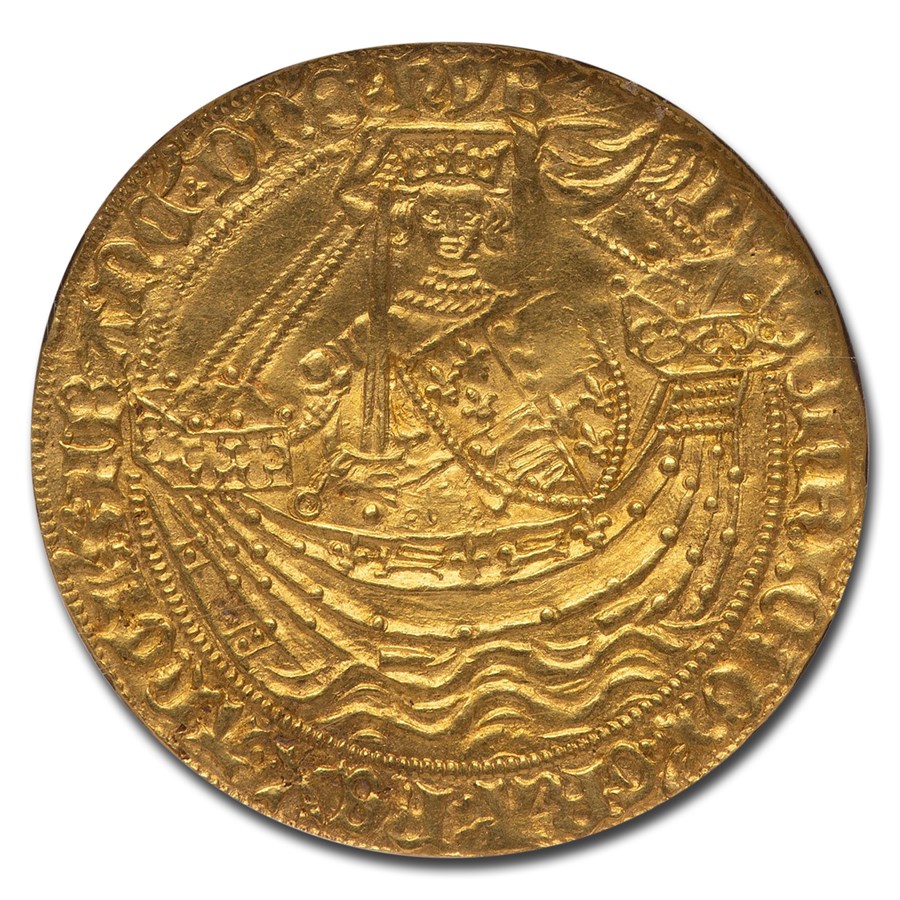 (1422-30) Great Britain Gold Noble Henry VI MS-62 NGC