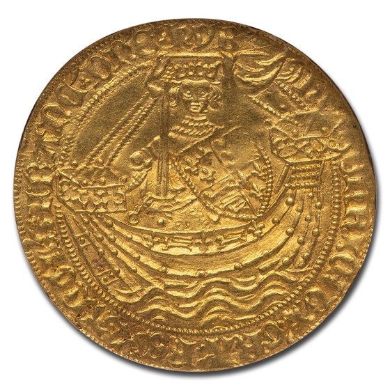 (1422-30) Great Britain Gold Noble Henry VI MS-62 NGC (1422-30) Great Britain Gold Noble Henry VI MS-62 NGC