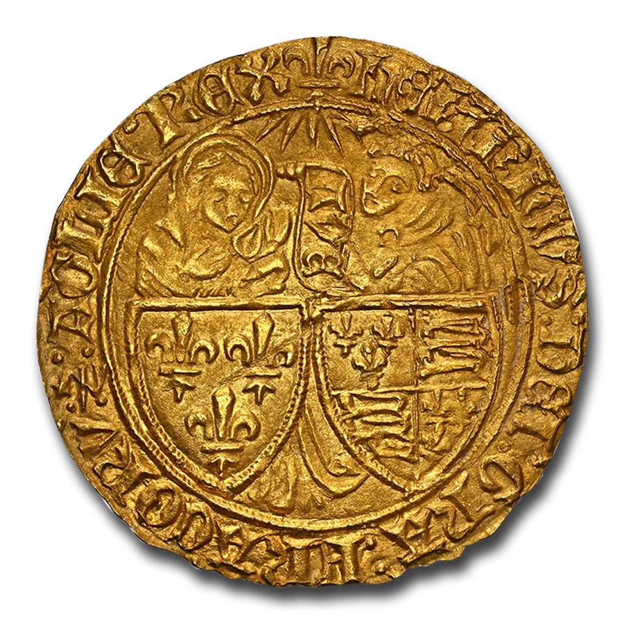 (1422-50) France Gold Salut d'Or Henry VI MS-66 NGC