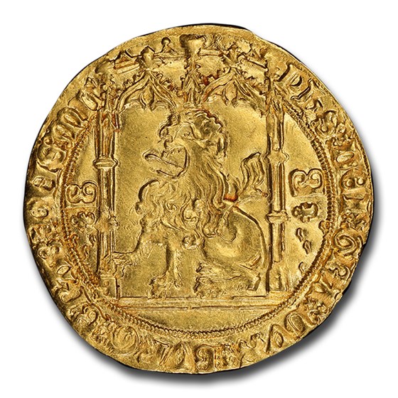 (1430-67) Belgium Flanders Gold Lion d'Or Philippe MS-63 PCGS