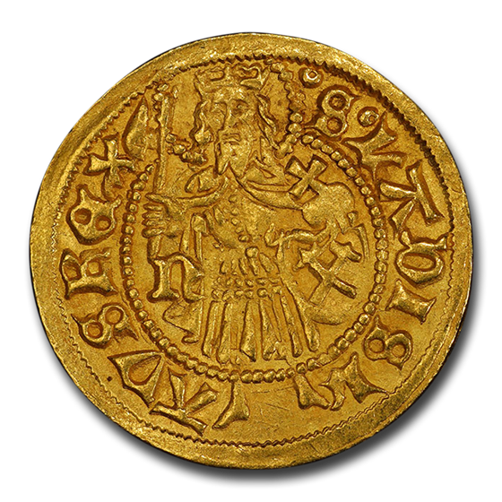 1458-1490 AD Hungary AV Goldgulden M. Corvin MS-64 PCGS 1458-1490 AD Hungary AV Goldgulden M. Corvin MS-64 PCGS