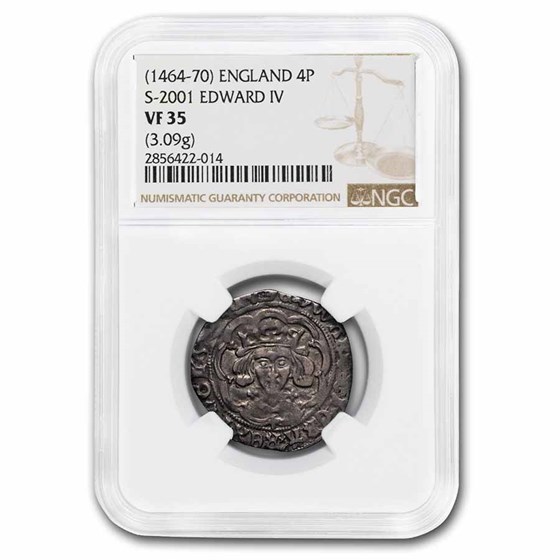 (1464-70) England Silver Four Pence Edward IV VF-35 NGC (1464-70) England Silver Four Pence Edward IV VF-35 NGC