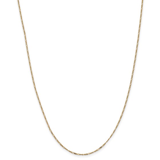 14k 1.25 mm Flat Figaro Chain Necklace - 24 in.