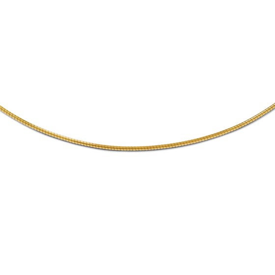 14K 1.2mm Omega Necklace Detachable clasp Necklace - 16 in. 14K 1.2mm Omega Necklace Detachable clasp Necklace - 16 in.
