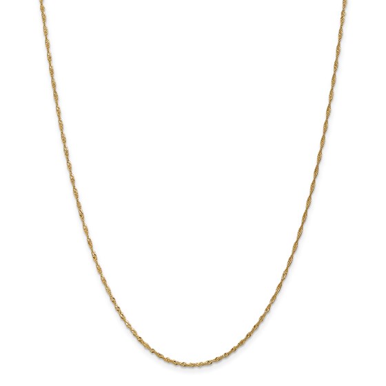 14k 1.4 mm Singapore Chain Necklace - 20 in. 14k 1.4 mm Singapore Chain Necklace - 20 in.