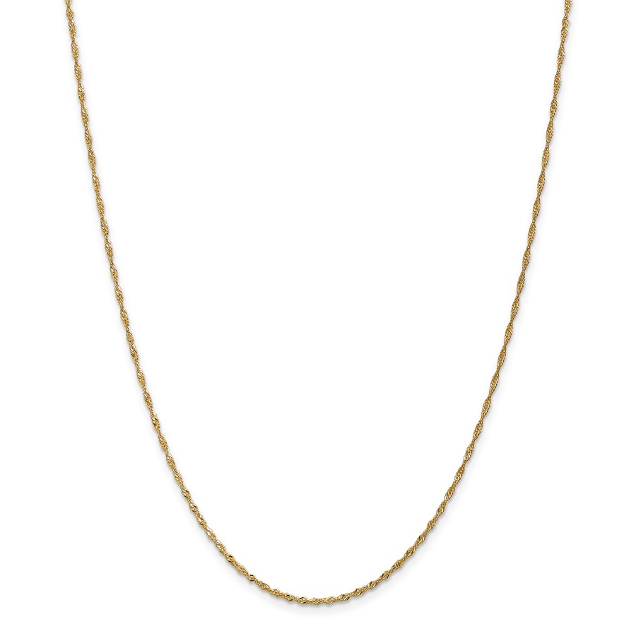 14k 1.4 mm Singapore Chain Necklace - 20 in.