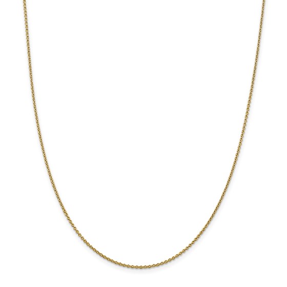 14k 1.4 mm Solid Polished Cable Chain Necklace - 18 in.