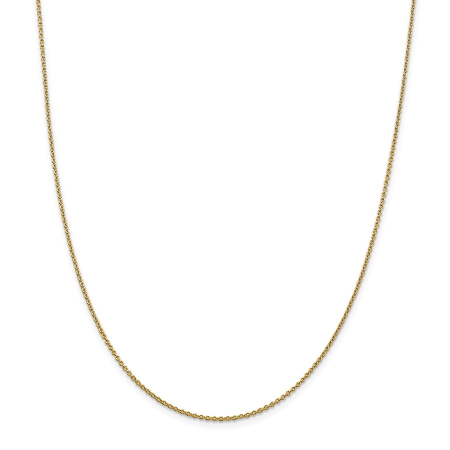 14k 1.4 mm Solid Polished Cable Chain Necklace - 20 in.
