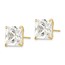 14k 10 mm Square Zirconia Post Earrings