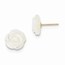14k 10 mm White Mother of Pearl Flower Post Stud Earrings