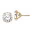 14k 12 mm Round Zirconia Post Earrings
