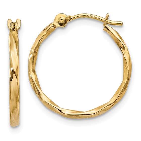 14k 13 mm Twist Hoop Earrings 14k 13 mm Twist Hoop Earrings