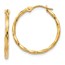 14k 15 mm Twist Hoop Earrings
