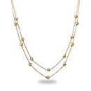 14k 17" Gold Diamond-Cut Beaded Necklace