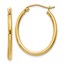 14k 17 mm Oval Polished Hoop Earring