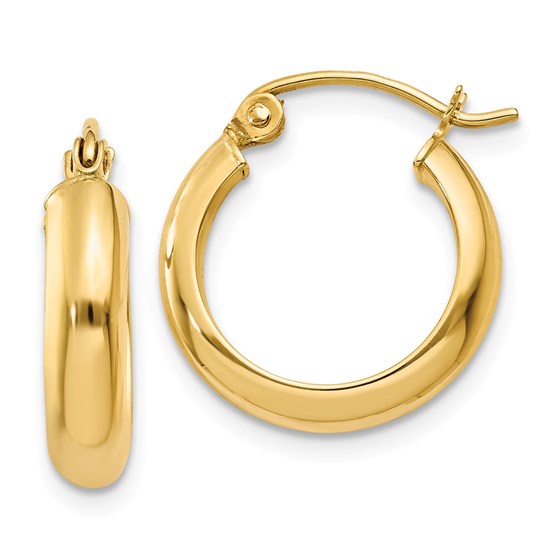 14k 17 mm Round Tube Hoop Earrings 14k 17 mm Round Tube Hoop Earrings