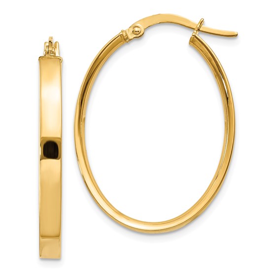 14k 19 mm Oval Hoop Earrings 14k 19 mm Oval Hoop Earrings