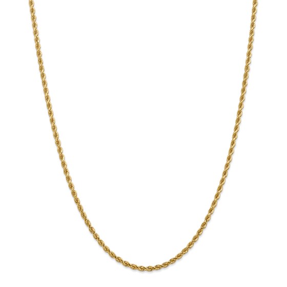 14k 2.75 mm Diamond-cut Rope Chain Necklace - 20 in.