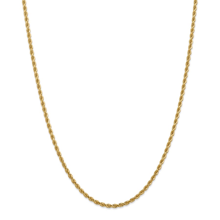 14k 2.75 mm Diamond-cut Rope Chain Necklace - 24 in.